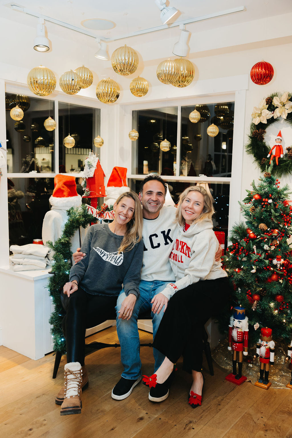 Oatmeal with navy varsity ACK letters Crew Unisex Sweatshirt