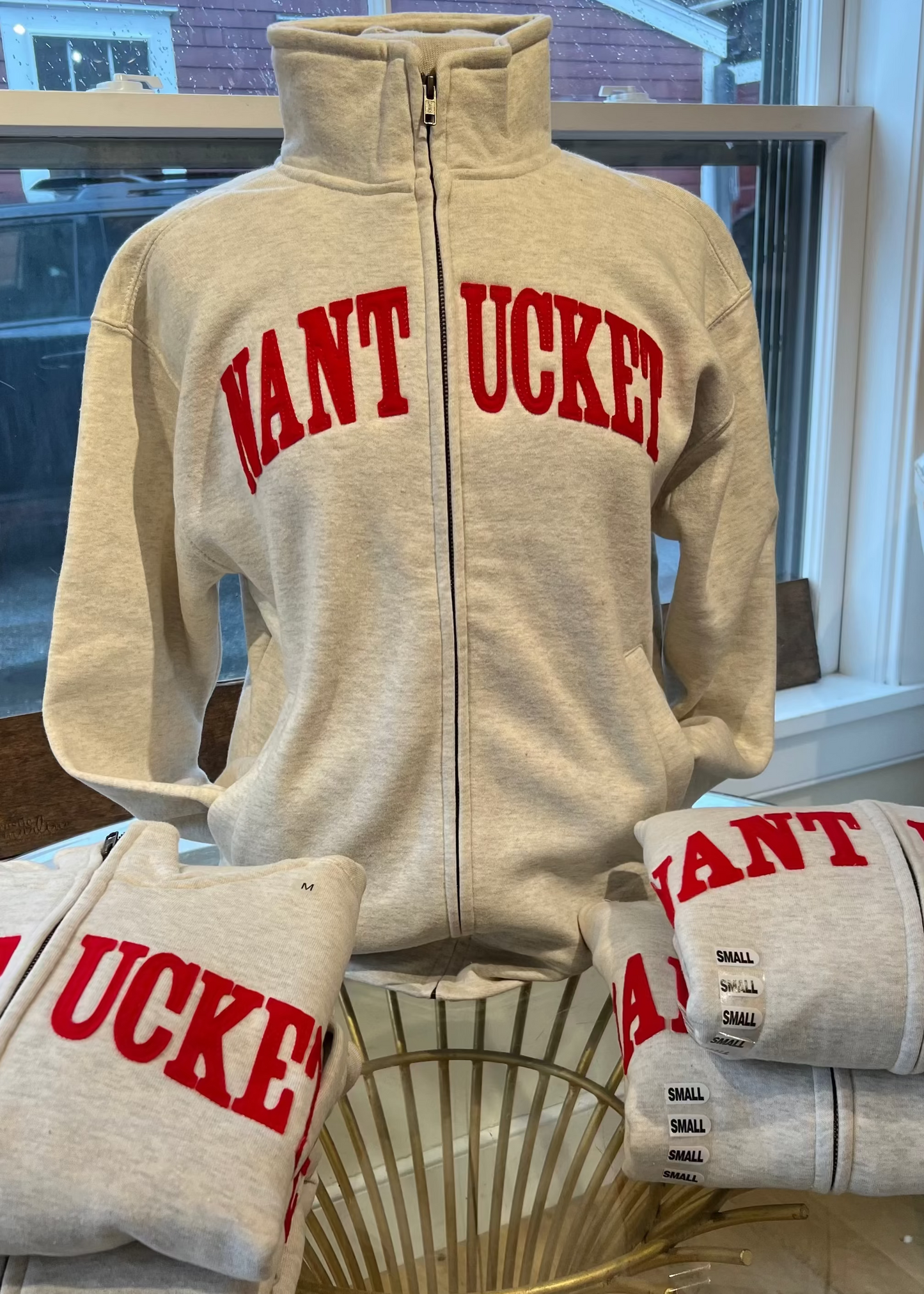 Nantucket Full Zip Sweatshirt - Red Felt