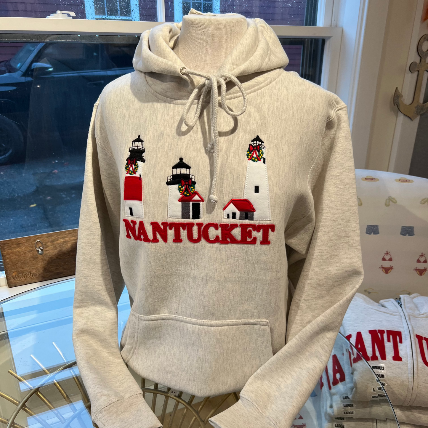 Christmas Lighthouse Hooded Sweatshirt