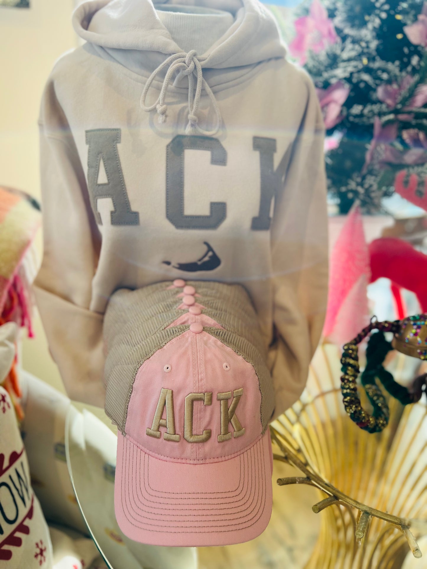 Adult ACK Hat In Baby Pink