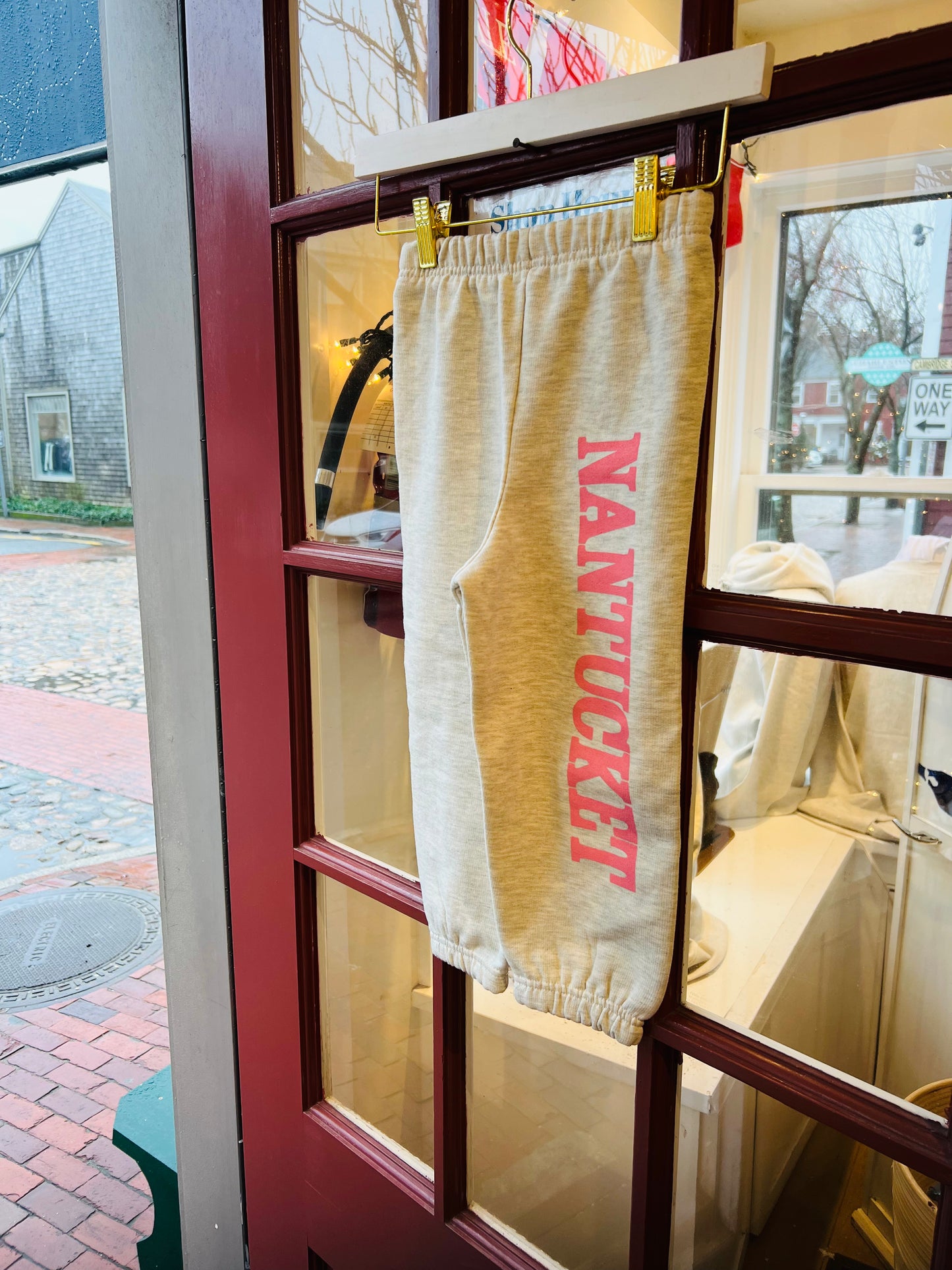 Kids Sweatpants with Baby Pink Nantucket