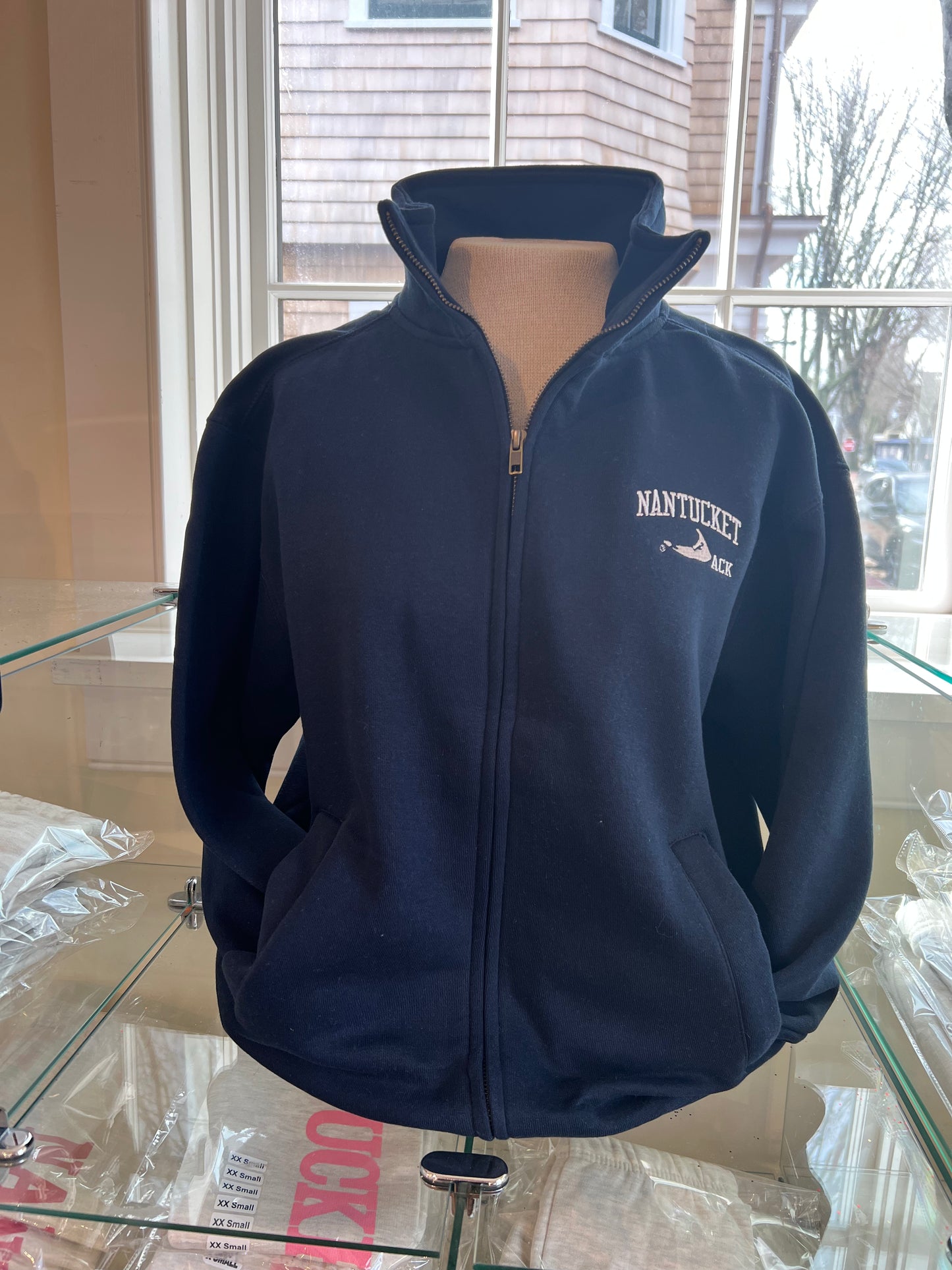 Nantucket Full Zip Sweatshirt In Navy