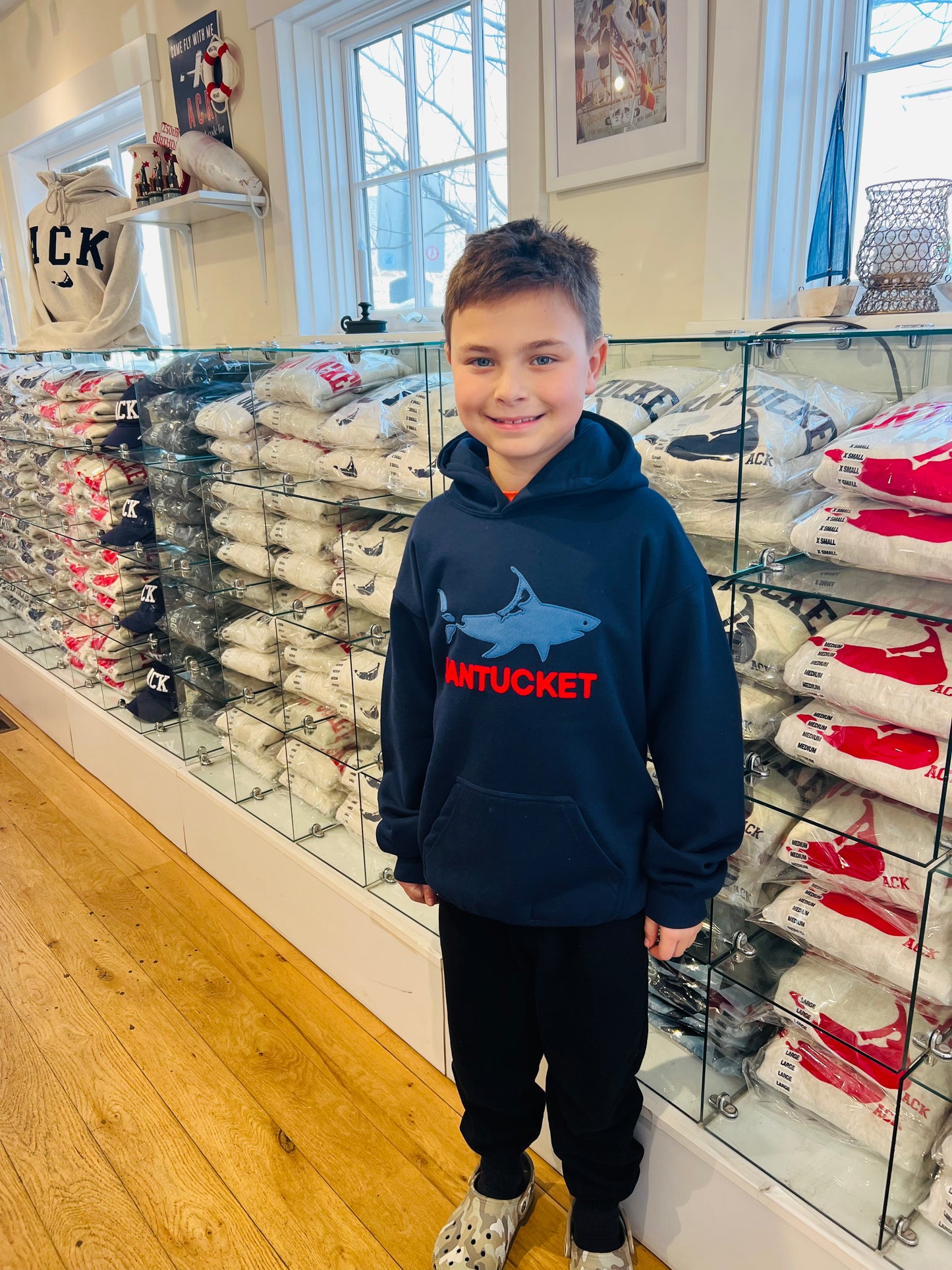 Youth Hooded Sweatshirt Nantucket Shark