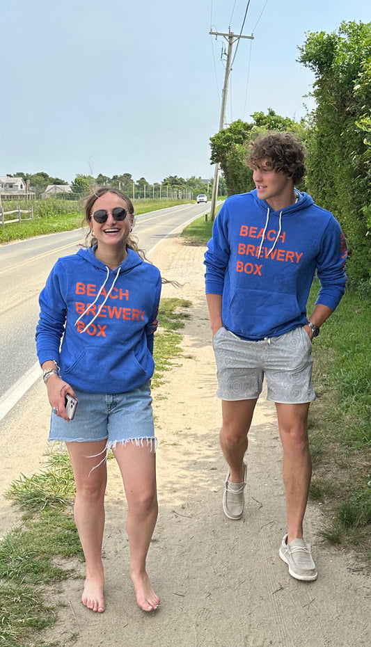 Happy Place Blue Beach Brewery Box Hoodie