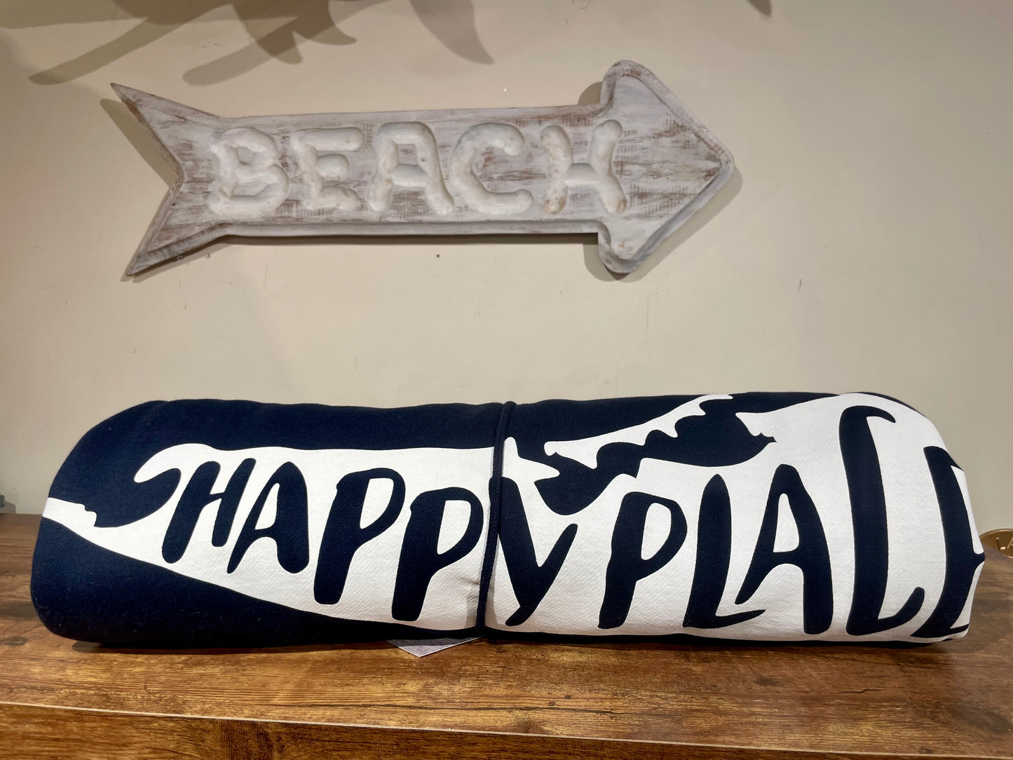 HAPPY PLACE Sweatshirt Beach Blanket