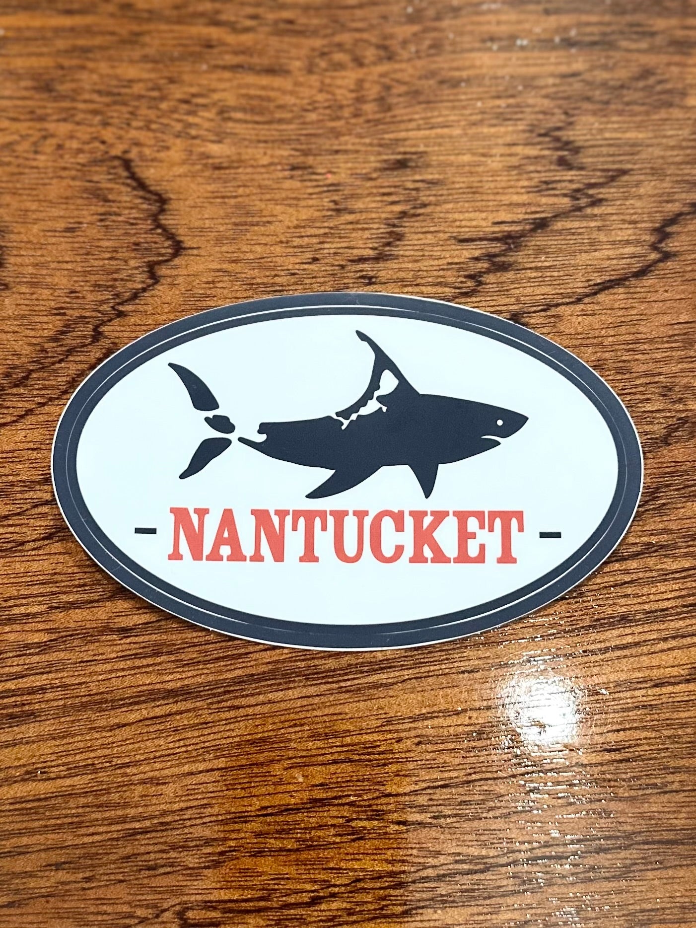 Nantucket Shark Car Sticker