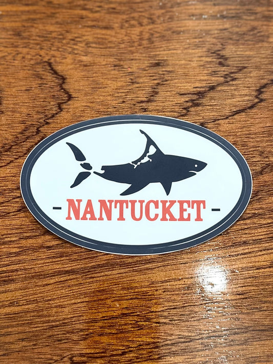 Nantucket Shark Car Sticker