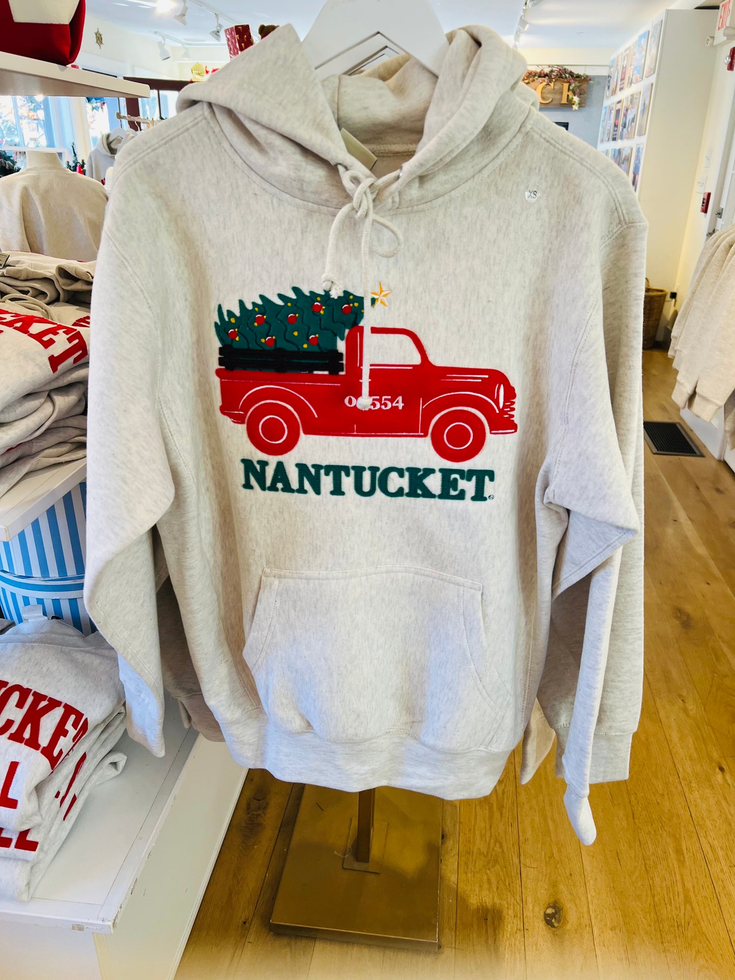 Nantucket Christmas Tree Truck Hoodie