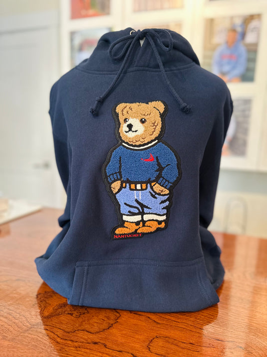 Navy Nantucket Bear Hoodie