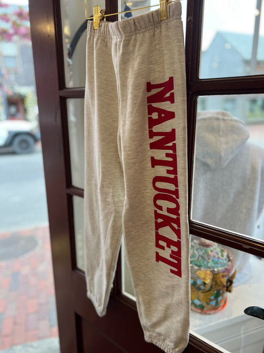 Kids Sweatpants w Red Nantucket