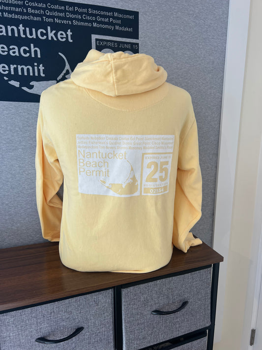 Saltwashed butter yellow Hooded Sweatshirt