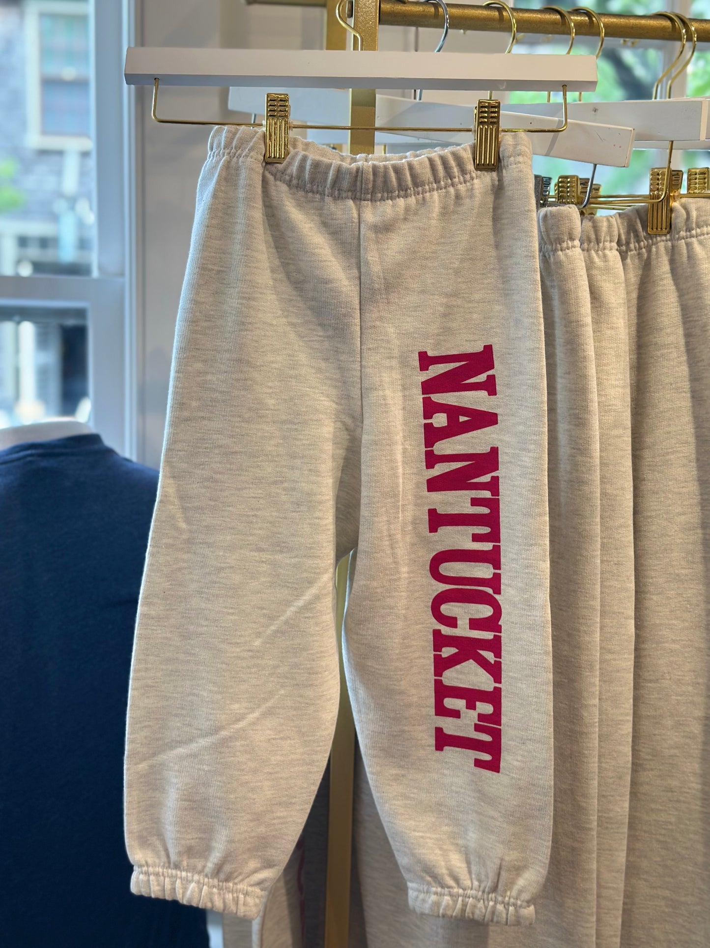 Kids Sweatpants with Hot Pink Nantucket