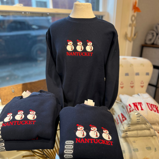 Nantucket Snowman Crewneck