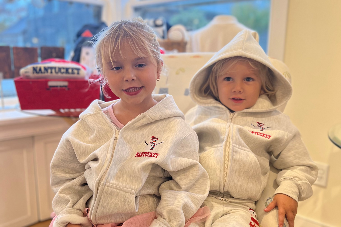 Youth Snowman Zip Hooded Sweatshirt