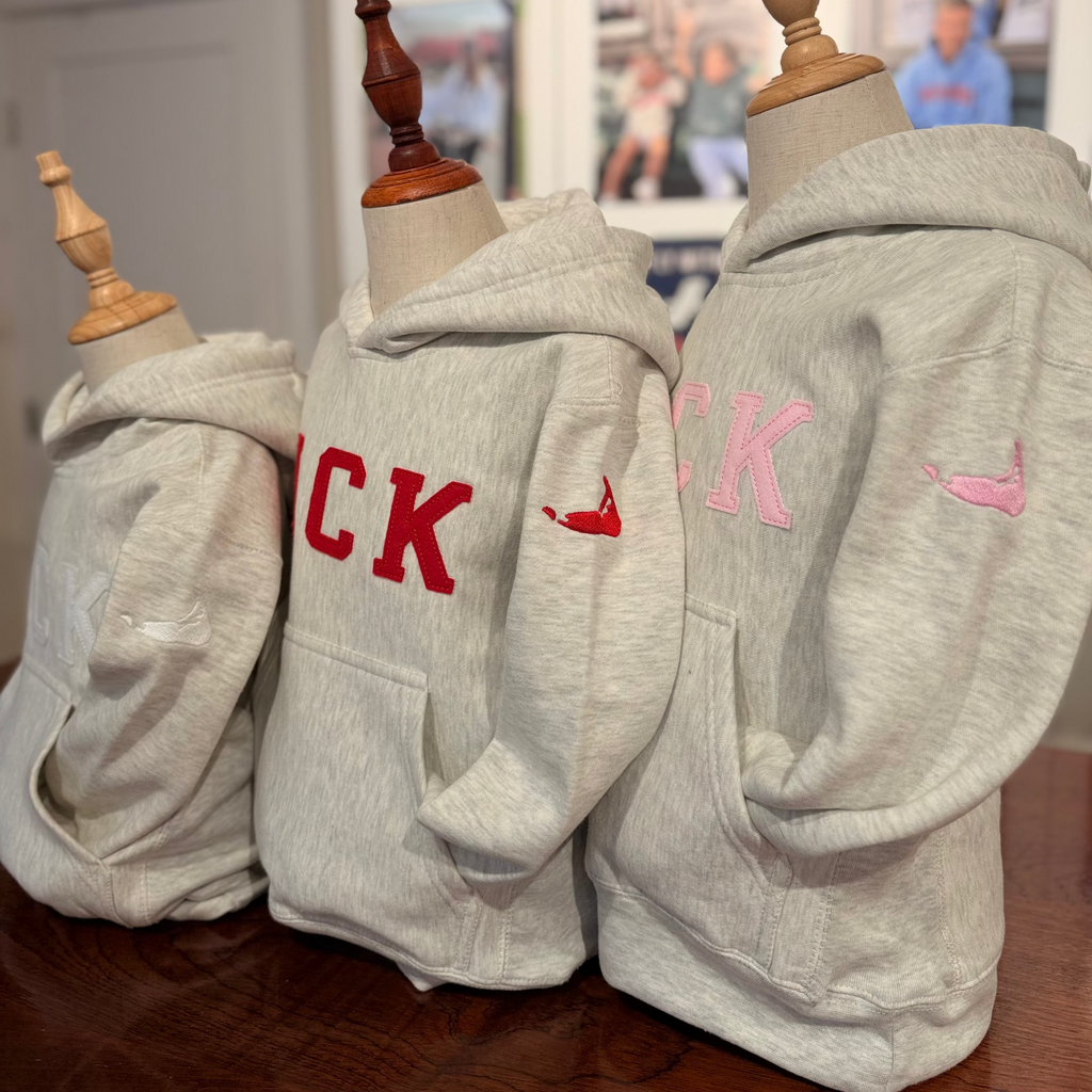 Youth Red ACK Hoodie In Oatmeal – Nantucket Clothing Company