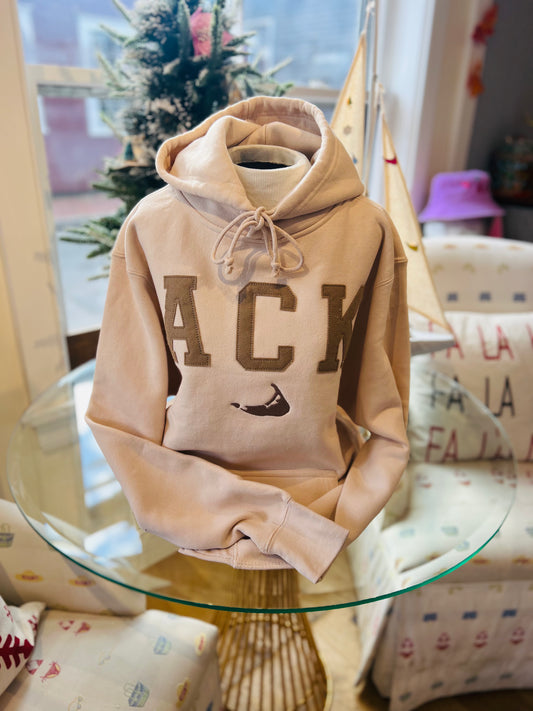 Adult Hooded ACK Sweatshirt In Latte