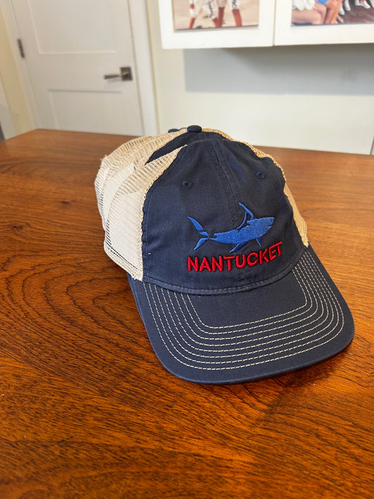 Adult Trucker Hat with Shark Design