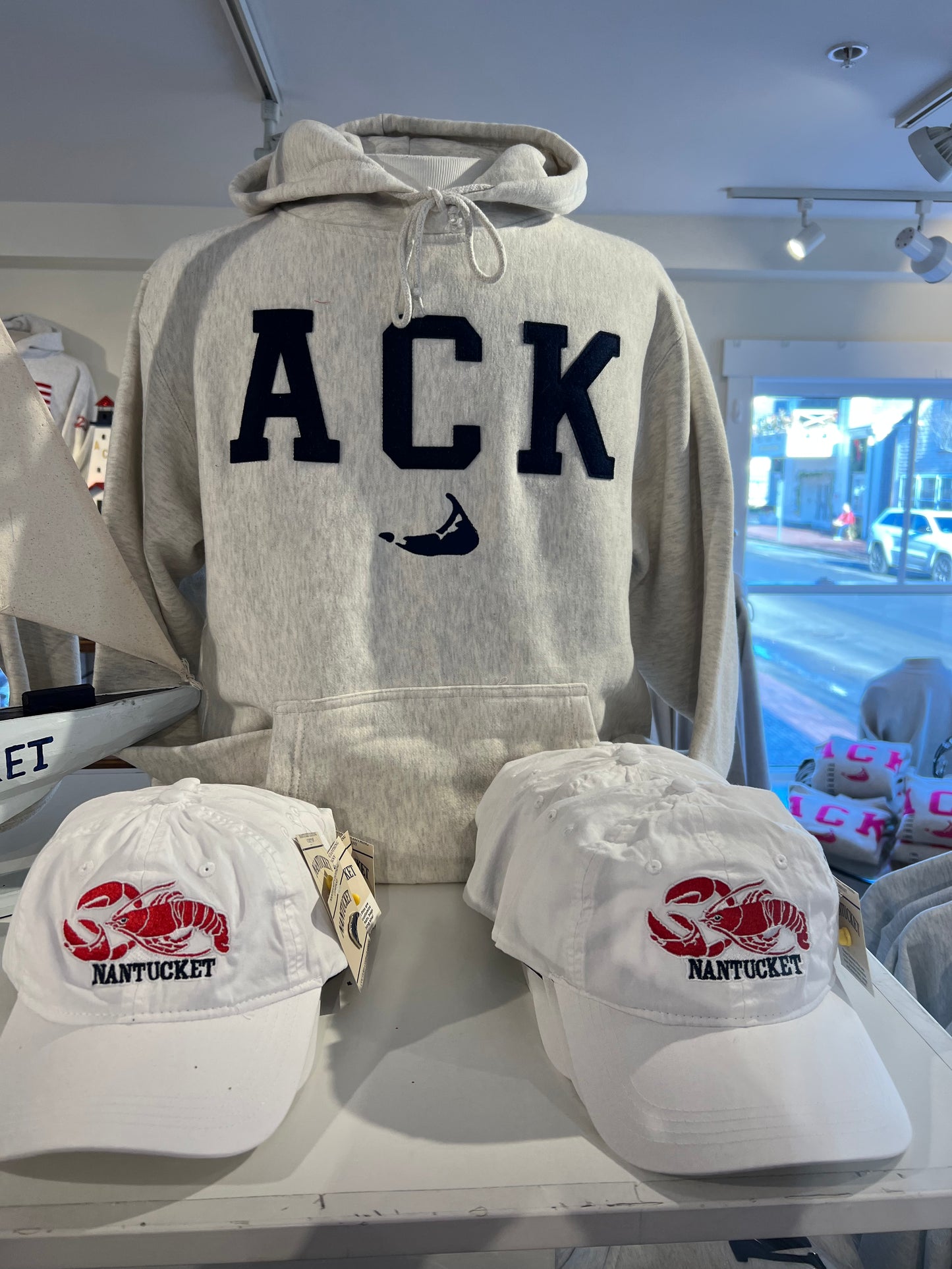 ACK Hooded Sweatshirt with Navy Felt