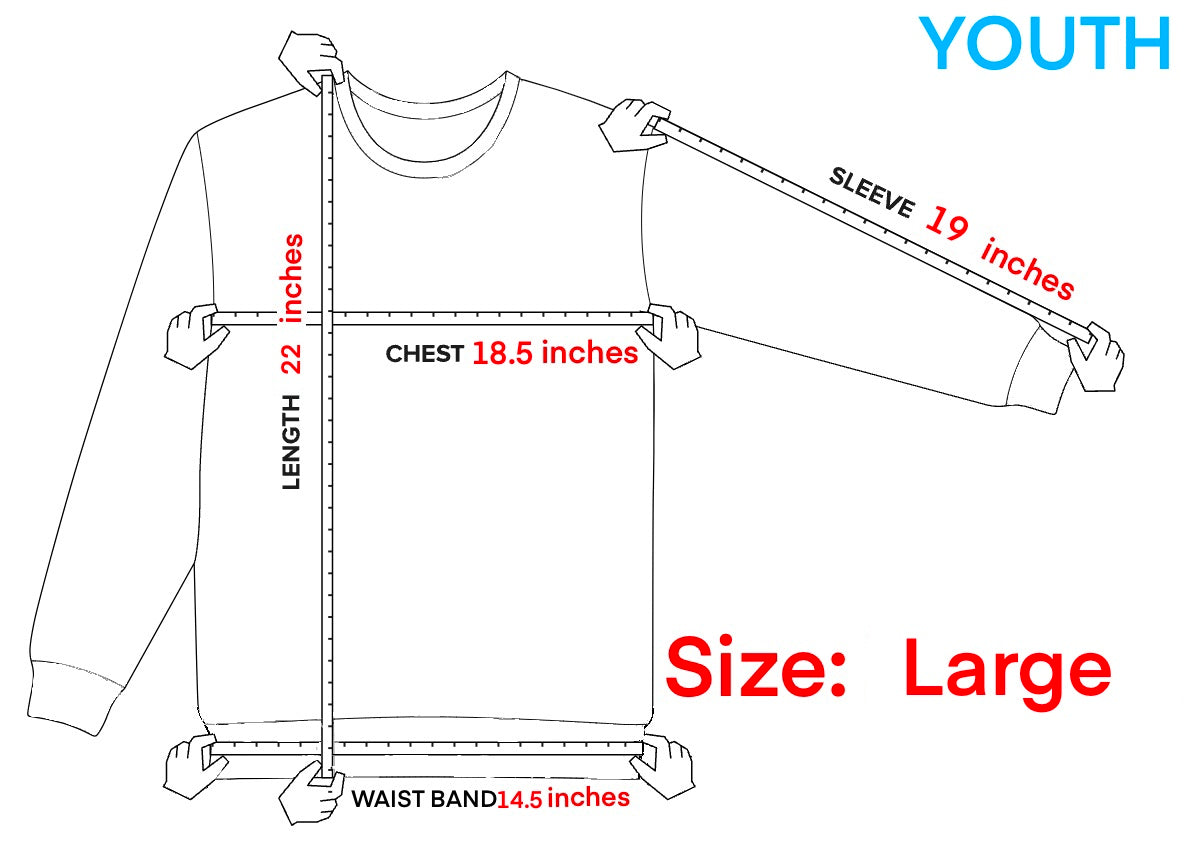 Youth Crewneck with Beach Blue Flower Truck and White Nantucket