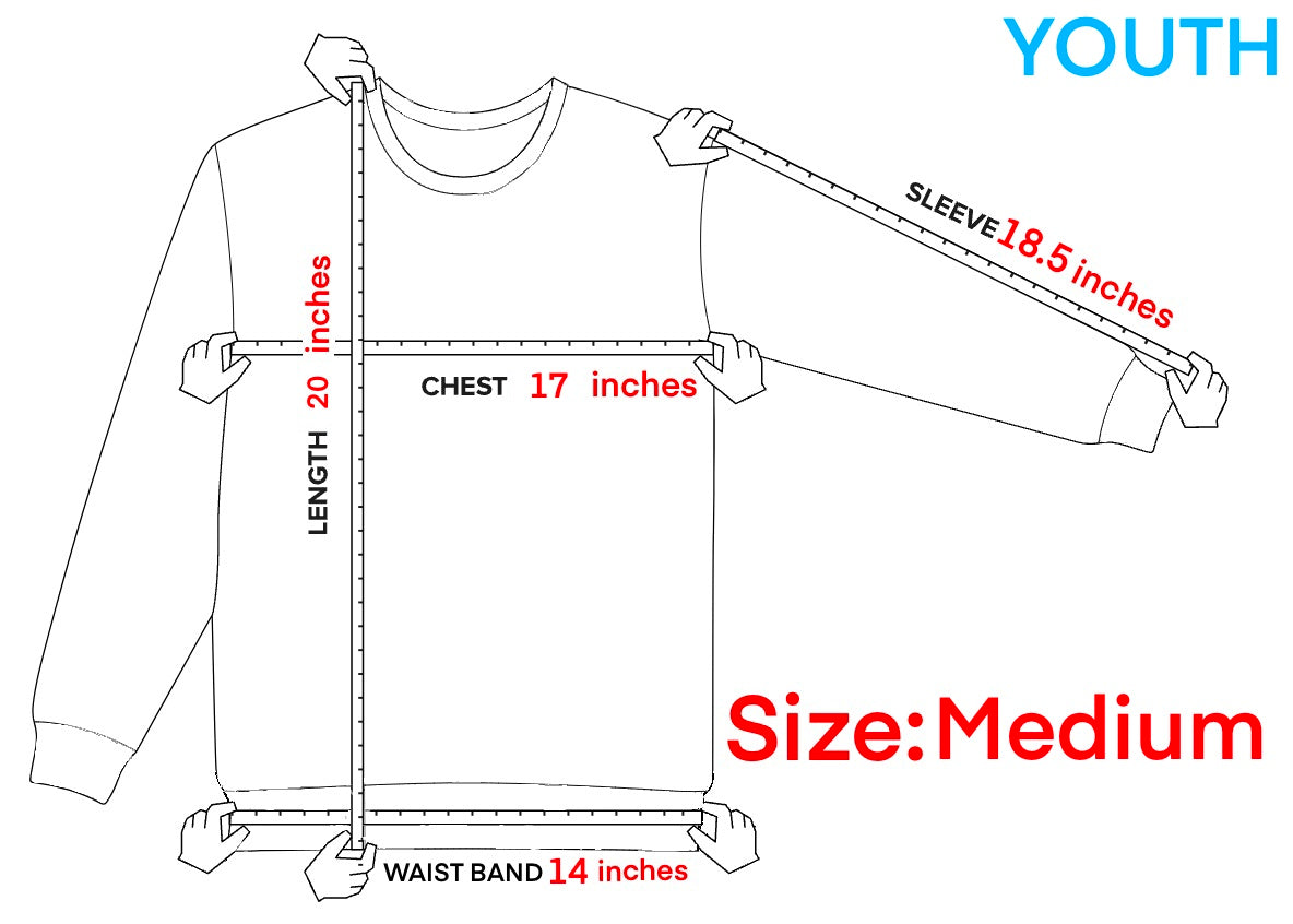 Youth Crewneck with Beach Blue Flower Truck and White Nantucket