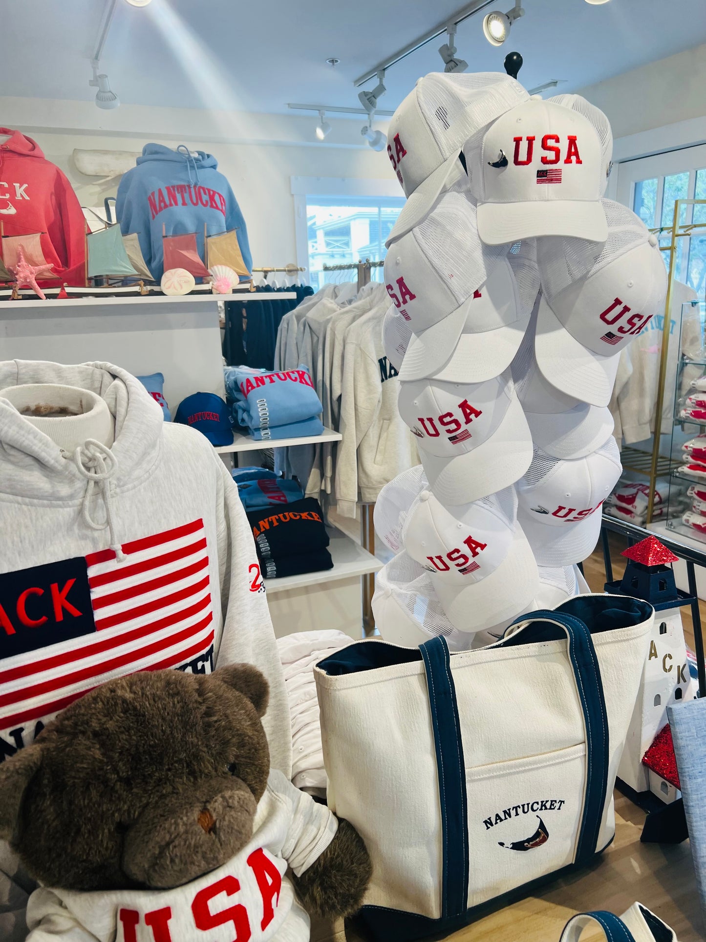 Adult USA Hat in White