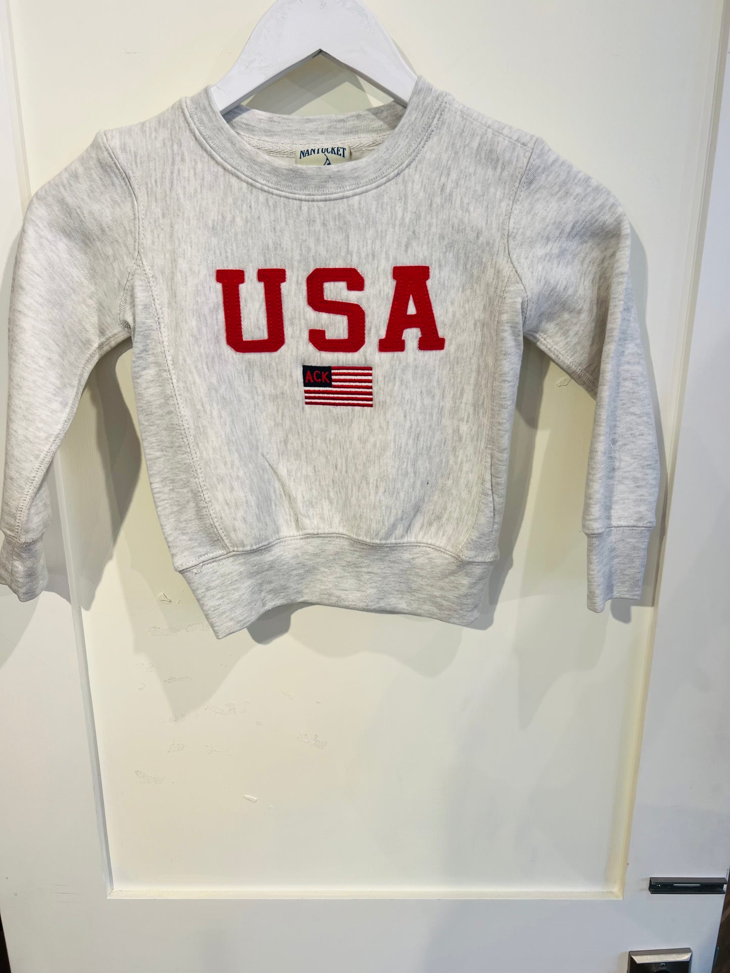 Youth USA Crewneck in Oatmeal